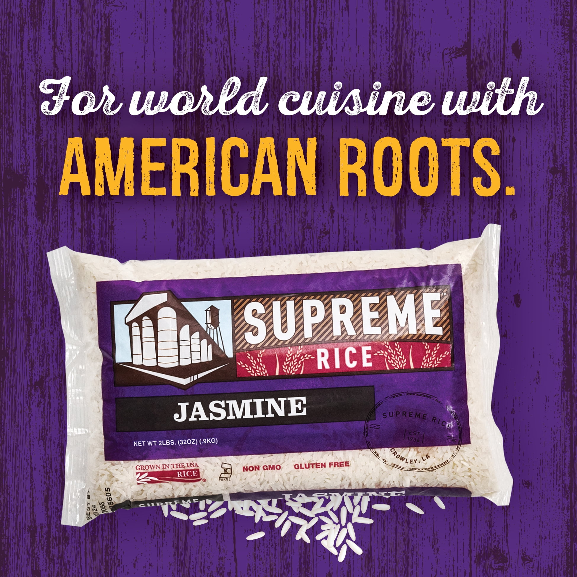 (3 pack) Supreme Rice 2lb Bag of Aromatic Jasmine Rice