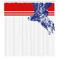 thumbnail image 3 of Ambesonne Eagle Shower Curtain, American Flag Colors Bird, 69"Wx75"L, Navy Blue Red White, 3 of 3