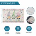 thumbnail image 6 of Easter Placemats Set of 6, Country Gnomes Rabbit Colorful Eggs Flowers Treill Placemats for Dining Table, Place Mats for Kitchen Tabletop, Waterproof Wipeable Dining Table Mats Set, 6 of 9