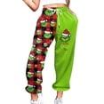 thumbnail image 2 of Grínch Printed Christmas Pajama Pants, Soft & Warm Pajama Pants Sleepwear Grínch Plush Christmas Print, Grínch Pajama Joggers(Deep Red, XXL), 2 of 6