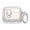 A, variant on Lunvic Case for AirPods 4/5th Gen, Transparent Protective Cover with Quick Spring-Latch Lock, Integrated Phone Easel and Alloy Carabiner Clip, Cherryred