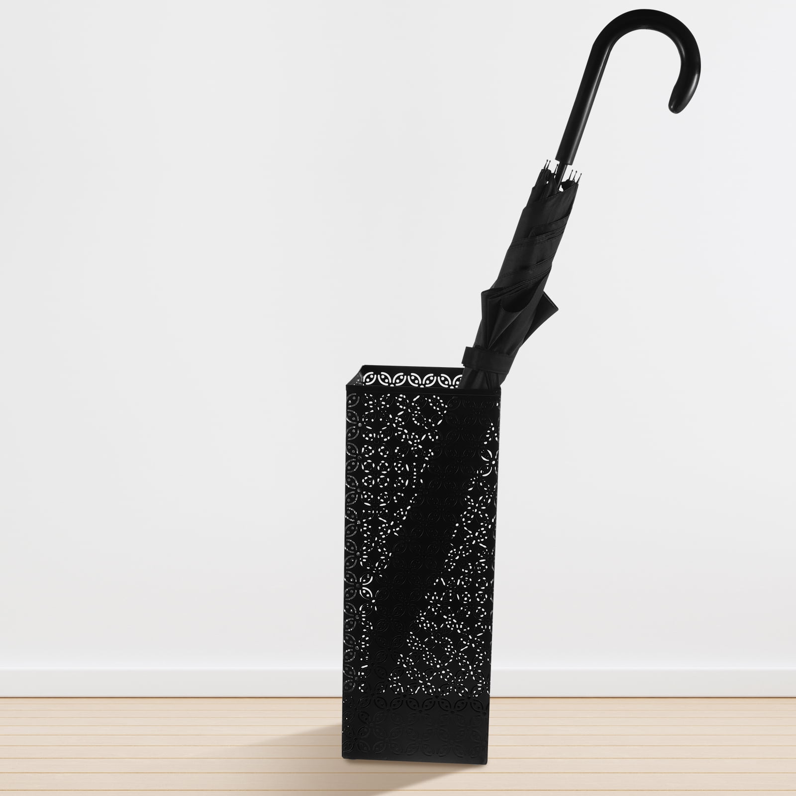 Umbrella Storage Bucket Sponge Holder Umbrellas for Rain Household Bracket Office Black