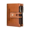 thumbnail image 1 of relayinert Exquisite Leather Wallet For Men Durable And Scratch-proof Waterproof Cowskin Men Wallet Coin Purses brown, 1 of 6