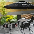 thumbnail image 3 of Outsunny 19" Patio Umbrella Base, 26 lbs Concrete Heavy Duty Patio Umbrella Holder for 1.5"/1.9" Umbrella Poles, Black, 3 of 9
