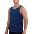 thumbnail image 2 of Fuzoiu Sparkling Blue Glitter Print Men's Workout Tank Tops,Sleeveless Gym Shirt Quick Dry,Fitness Bodybuilding T-Shirt,Muscle Athletic Workout Tee-4X-Large, 2 of 7