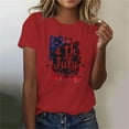 thumbnail image 5 of VKOYWKM 4th of July T-Shirts for Women Independence Day American Flag Graphic T Shirts Patriotic Crew Neck Short Sleeve Tshirt Shirts, 5 of 7