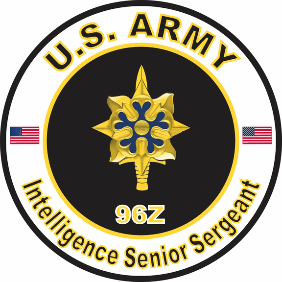 3.8 Inch U.S. Army MOS 96Z Intelligence Senior Sergeant