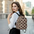 thumbnail image 6 of FORMRS Mini Backpack Purse for Women Quilted Travel Daypack Casual Shoulder Bag, Checkered Stars Pattern, 6 of 7