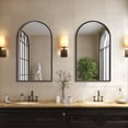 thumbnail image 2 of CONCETTA 20"x30" Bathroom Mirror, Decor Arched Wall Mirror, Bedroom Vanity Mirror with Metal Frame, Black, 2 of 7