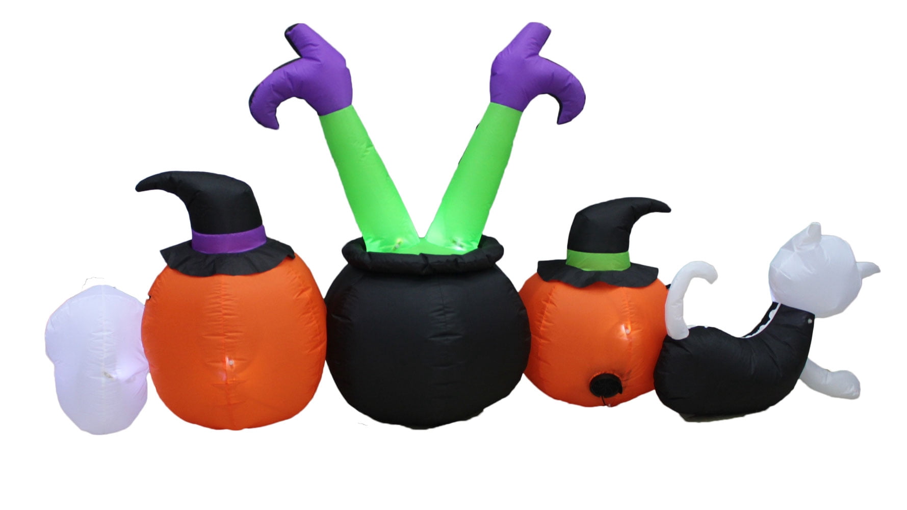 Impact Canopy Inflatable Outdoor Halloween Decoration, Pumpkin and Witch