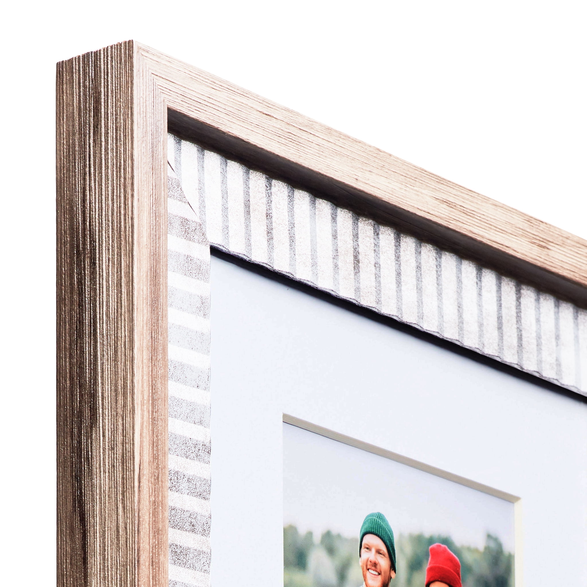(2 pack) Mainstays 8 x 10 Rustic Farmhouse Picture Frame, Matted for 5 x 7 Photo