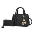 thumbnail image 2 of MKF Collection Women’s Vegan Leather Satchel Handbag & Wallet Set by Mia K. - For Ladies, Black, 2 of 10
