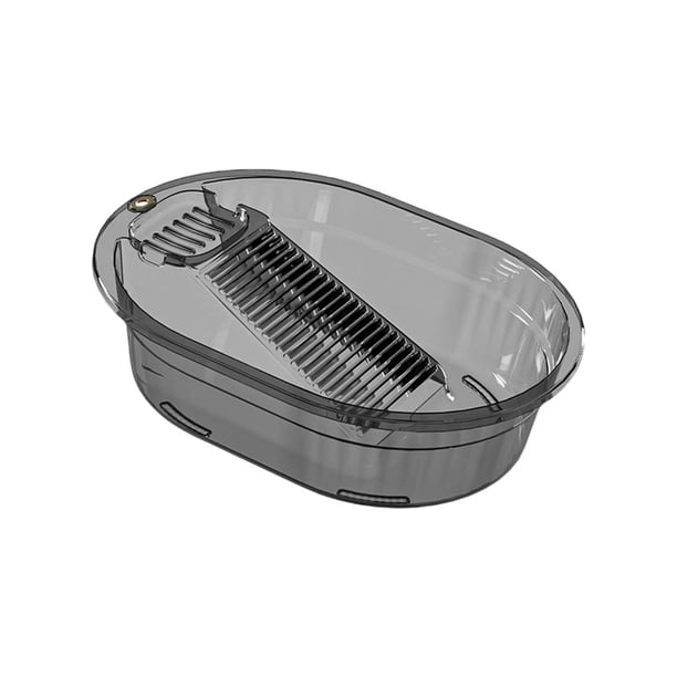 Lavabo de tabla de lavar, de lavandería, de baño exterior, cuenco de limpieza para el hogar, para artículos pequeños y delicados, blusas gris
