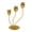 Golden three heads, variant on AOOOWER Metal Candle Holder with Elegant Flower Shape Iron Tapered Candlestick Candelabra for Adding Romance Touch to Space
