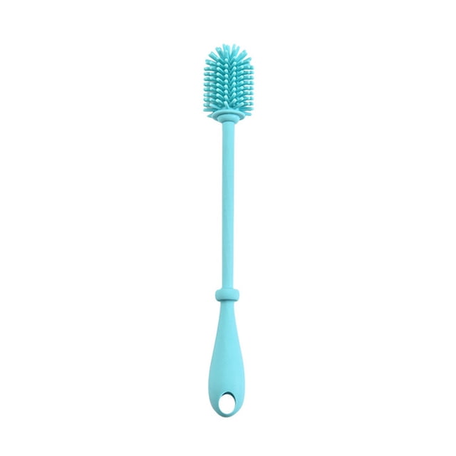 Yuarrent Herramienta de de cepillo de silicona de mango largo para biberón Recipiente de boca estrecha y profunda, Azul, S Type3 NO3 Yuarrent HA002226-02