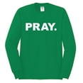 thumbnail image 2 of Wild Bobby Pray. Inspirational/Christian Men Long Sleeve Shirt, Kelly, Large, 2 of 5