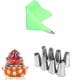 thumbnail image 5 of Yuarrent Juego de boquillas para manga pastelera, juego de puntas de acero inoxidable para decoración de pasteles, bolsa para glaseado, suministros para Type3 NO3 Yuarrent JJ10911-12B, 5 of 6