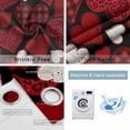thumbnail image 2 of Valentine's Day Blackout Curtains for Bedroom, Red Black Love Hearts Plaid Romantic Thermal Insulated Kitchen Drapes with Grommets, Light Blocking Window Treatment, 2 Panels 52" x 84", 2 of 7