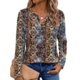 thumbnail image 2 of Fantaslook Henley Long Sleeve Shirts for Women Casual V Neck Fall Tops Dressy Work Blouses, 2 of 9