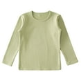 thumbnail image 7 of UAYOTSE Girls Cotton Long Sleeve T-Shirt Toddler Comfort Soft Thick Basic Crewneck Tee Tops(R30-Green,13-14 Years), 7 of 7
