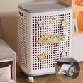 thumbnail image 6 of Portable Garment Hamper with Big Capacity and Ventilation for Freshness Clothes Sturdy PP Portable Design, 6 of 8