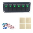 thumbnail image 2 of Interruptor Panel 6 Gang Shamjiam Etiqueta Preimpresa IP66 para Barco Coche Camiones, 2 of 8