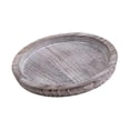 thumbnail image 1 of Bandeja de madera para servir, plato redondo de postre, centro de mesa, bandeja decorativa redonda Blanco lavado con agua, 1 of 9