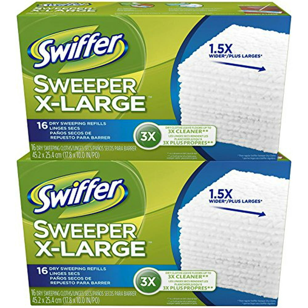 Swiffer Sweeper XLarge Dry Sweeping Cloths Refill 16 ct 2 pk