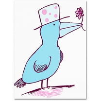 Trademark Fine Art "Flower Bird" Canvas Art by Carla Martell