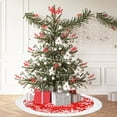 thumbnail image 3 of 48 Inches Christmas Tree Skirt Red Xmas Tree Ornaments Christmas Tree Mat For Hoilday Party Home Decorations, 3 of 6