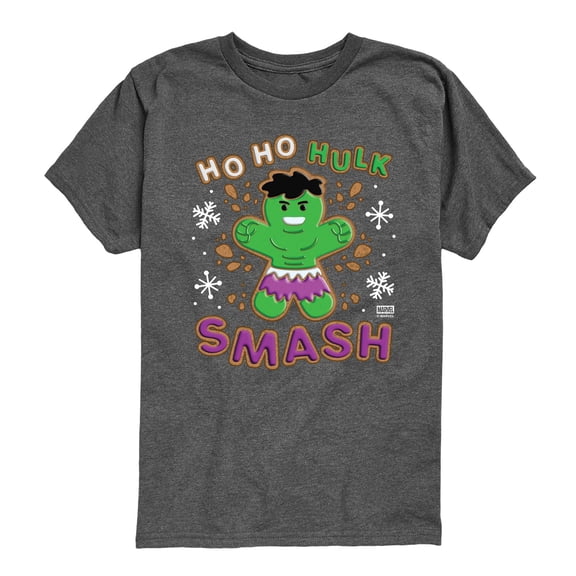 The Hulk - Ho Ho Hulk Smash - Youth Boys Short Sleeve Graphic T-Shirt