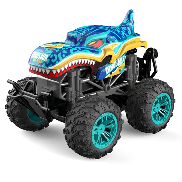 1:18 2.4g Remote Control Shark Head Monster-Car 360 Degree Rotating Dance Stunt Spray Car With Lights