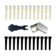 thumbnail image 2 of 24 Uds pasadores de puente de guitarra acústica, clavijas de guitarra, decorativas, herramienta extractora de puente con extractor de pasadores de, 2 of 9