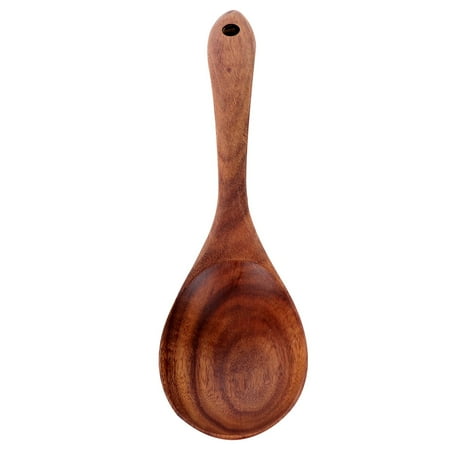 

Long Handle Acacia Mangium Rice Spoon Wooden Paddle Porridge Soup Scoop Utensil Tableware for Home Kitchen