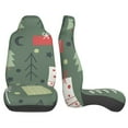 thumbnail image 4 of XMXT 2Pcs Car Seat Cover Decor Protector, Gift Christmas Trees Graffiti Front Seat Covers for Cars SUVs, Universal Fit, 4 of 9