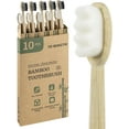 thumbnail image 1 of wqlpp-Soft Toothbrushes for Adults Wooden Natural Toothbrushes Bristle Organic Eco Friendly Travel Size Set (10pack), 1 of 4