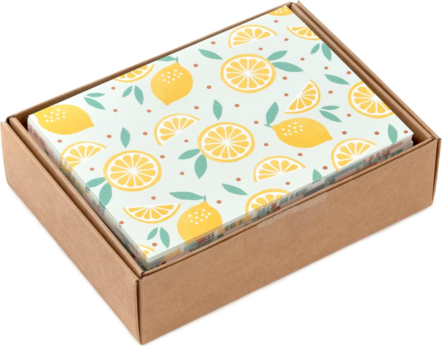 Blank Cards Assortment, 24 with Envelopes (Citrus, Greenery, Gingham, Strawberries) for Mother's Day, Any Occasion
