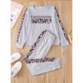 thumbnail image 3 of Patchwork Noir pour Filles, Col Rond, Manches Longues et Pantalon, Vêtements de Détente, 3 of 6