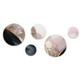 thumbnail image 2 of Designart "Unveiling Reverie in Rose Gold III" Abstract Floral Metal Wall Art Set of 5 Piece, 2 of 5