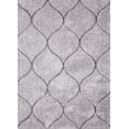 thumbnail image 3 of Geometric Silver Plush Fluffy Shine 3D Shag, 7'6" x 10'3" Area Rug/Carpet by Makymo, 3 of 3