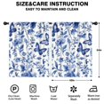 thumbnail image 2 of Blackout Kids Curtains,Blue Roses and Butterflies Pattern Childrens Insulated Curtains Set Of 2,Bedroom Essentials,Toddler Room Decor 42x54in(106x137cm), 2 of 4