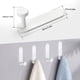 thumbnail image 2 of Gancho de pared de baño de aluminio de 4 piezas, soporte para toallas impermeable sin perforación, ganchos para cocina y oficina, color blanco, 2 of 5
