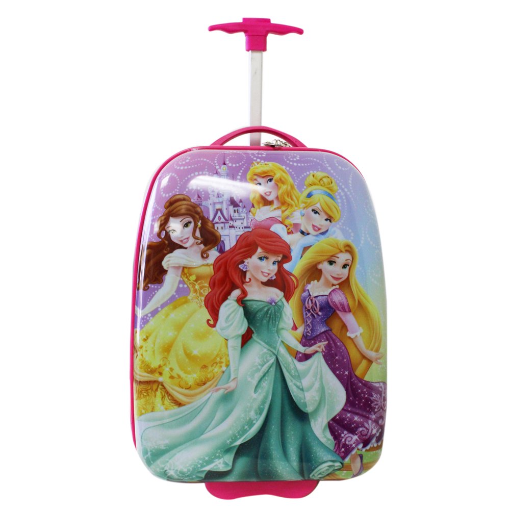 Disney Princess Pink Hard Shell Cover Childrens Suitcase (16in