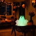 thumbnail image 5 of Halloween Decorations Outdoor, Spooky Ghost Halloween Decor, 12.6" Hanging Ghost Prop with Pumpkin Light, Motorized Lifting Halloween Decorations for Indoor Outdoor Yard, Spooky Party Decor, 1Pack, 5 of 7