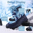 thumbnail image 3 of Yunkctuk Boys Girls Snow Boots, Waterproof Outdoor Warm Cozy Anti-Slip Mid Calf Winter Shoes for Toddler/Little/Big Kid., 3 of 8