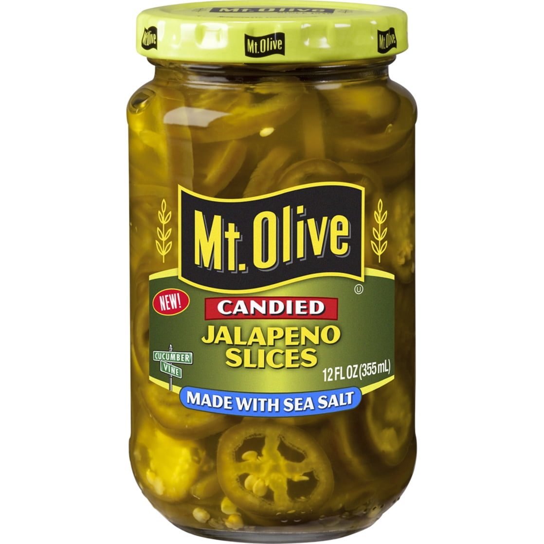 Mt. Olive Candied Jalapeno Slices,  12 fl oz Jar