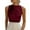 Red, variant on Posijego Satin Tank Tops for Women Ruched Shoulder Crew Neck Sleeveless Business Casual Office Elegant Tank Tops