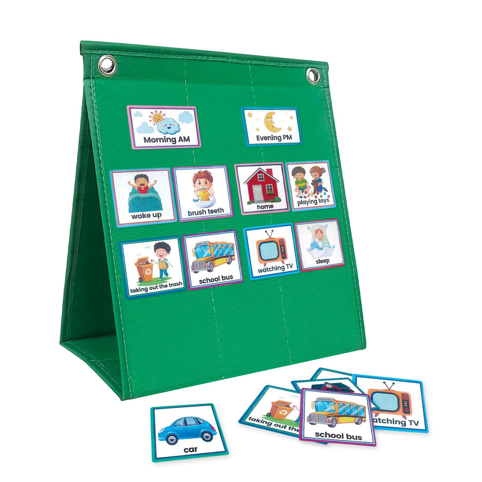 Tableau Routine Quotidienne Enfants - Calendrier Visuel Magnétique 45 Cartes | Outil Autisme Organisation Tout-petits