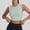 A1 Green, variant on Womens Summer Yoga Shirts Cap Sleeve Crew Neck Open Back Cutout Crop Tops Cross Wrap Hem with Built-in Support Bra Stretchy Breathable Slim Fit Athletic Running Gym Tees Black S