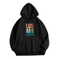 thumbnail image 1 of Femmes Plain Basics Brushed Letters Ample Fit Sweatshirts Manches Longues Poches Épaules Pulls, 1 of 3